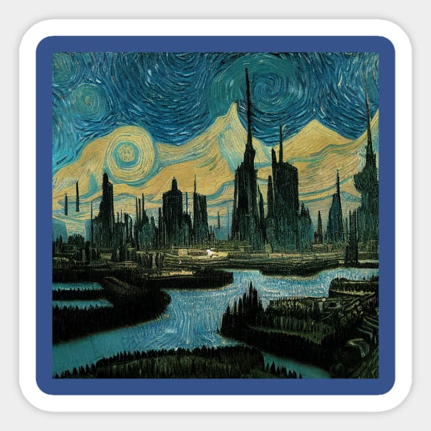 Starry Night in Kashyyyk Sticker by Grassroots Green